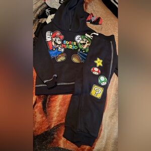 Nintendo Kids Black Super Mario Jogger set